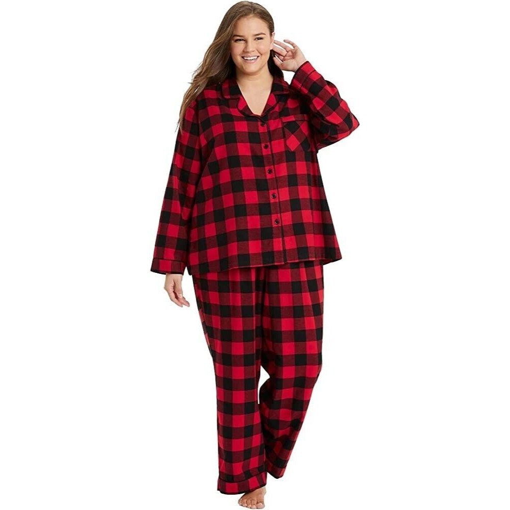 Target Red Black Buffalo PLAID Flannel CHRISTMAS Pajama Set Women's Plus Size 4X